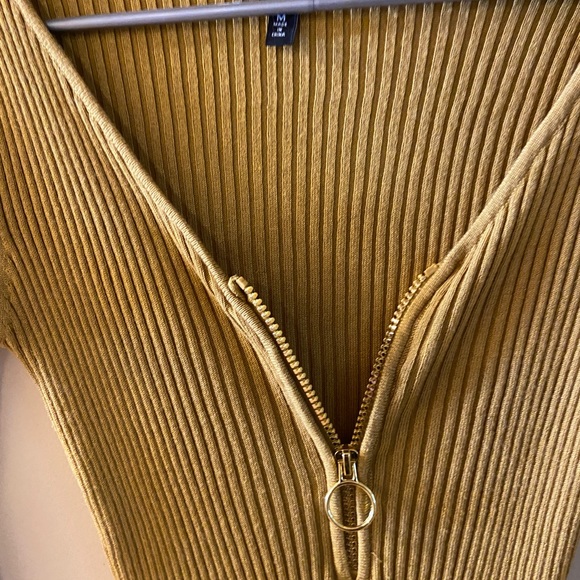 Derek Heart sandy yellow colored mini sweater dress/tunic NWOT - size m… - Picture 7 of 10